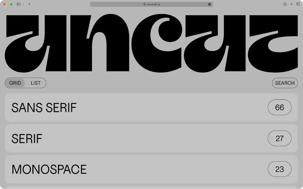 Uncut.wtf, tipografías gratuitas muy vistosas